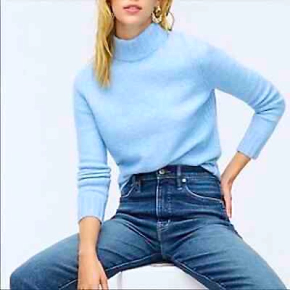 Point Sur J Crew Baby Blue Alpaca Blend Sweater